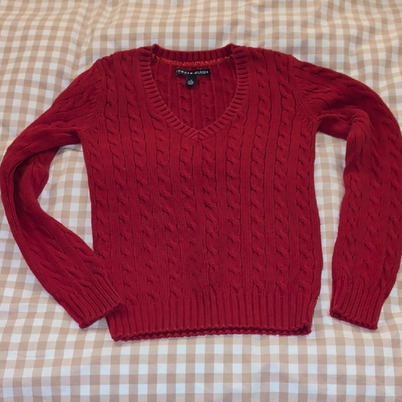 Polo Ralph Lauren Sweaters - Polo by Ralph Lauren Women's V-Neck Red Sweater